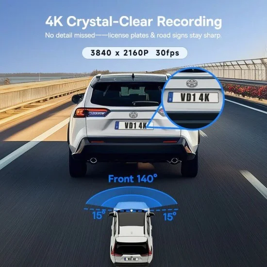 Baseus PrimeTrip VD1 Pro Dash Cam 4K Super Capacitor Version - Cosmic Black